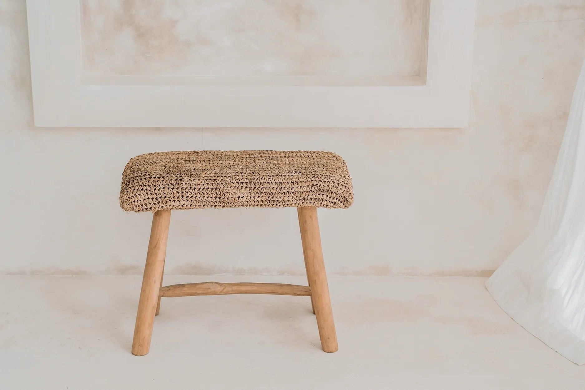 Bazarbizar- The Raffia Bench - Natural