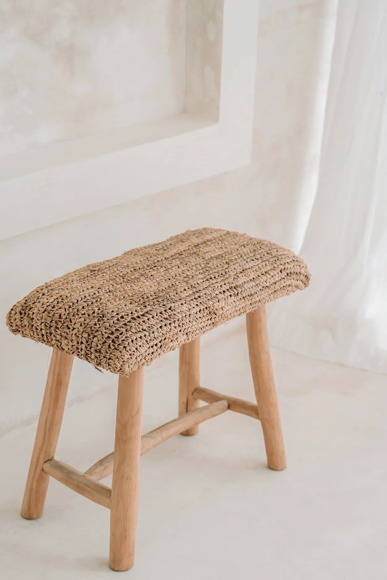 Bazarbizar- The Raffia Bench - Natural