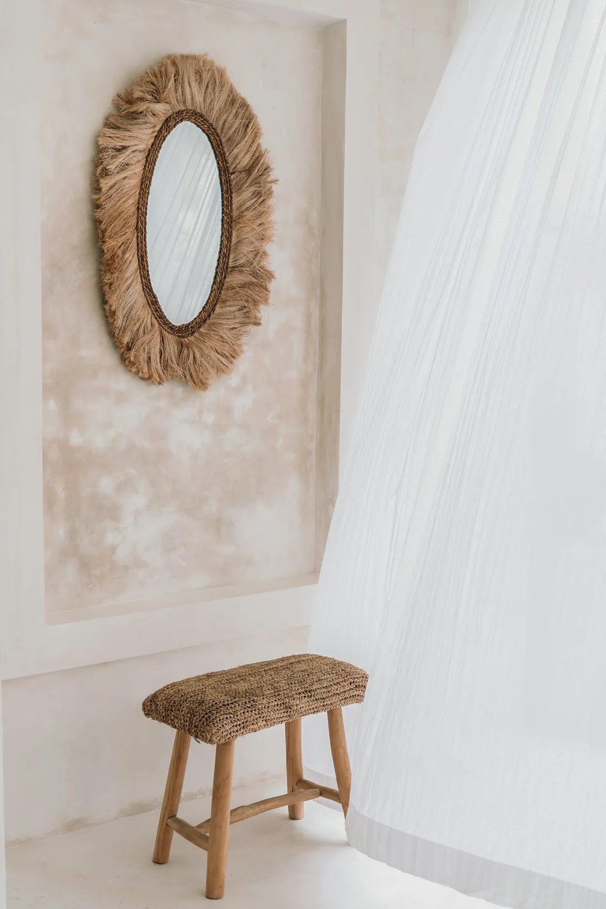 Bazarbizar- The Raffia Bench - Natural