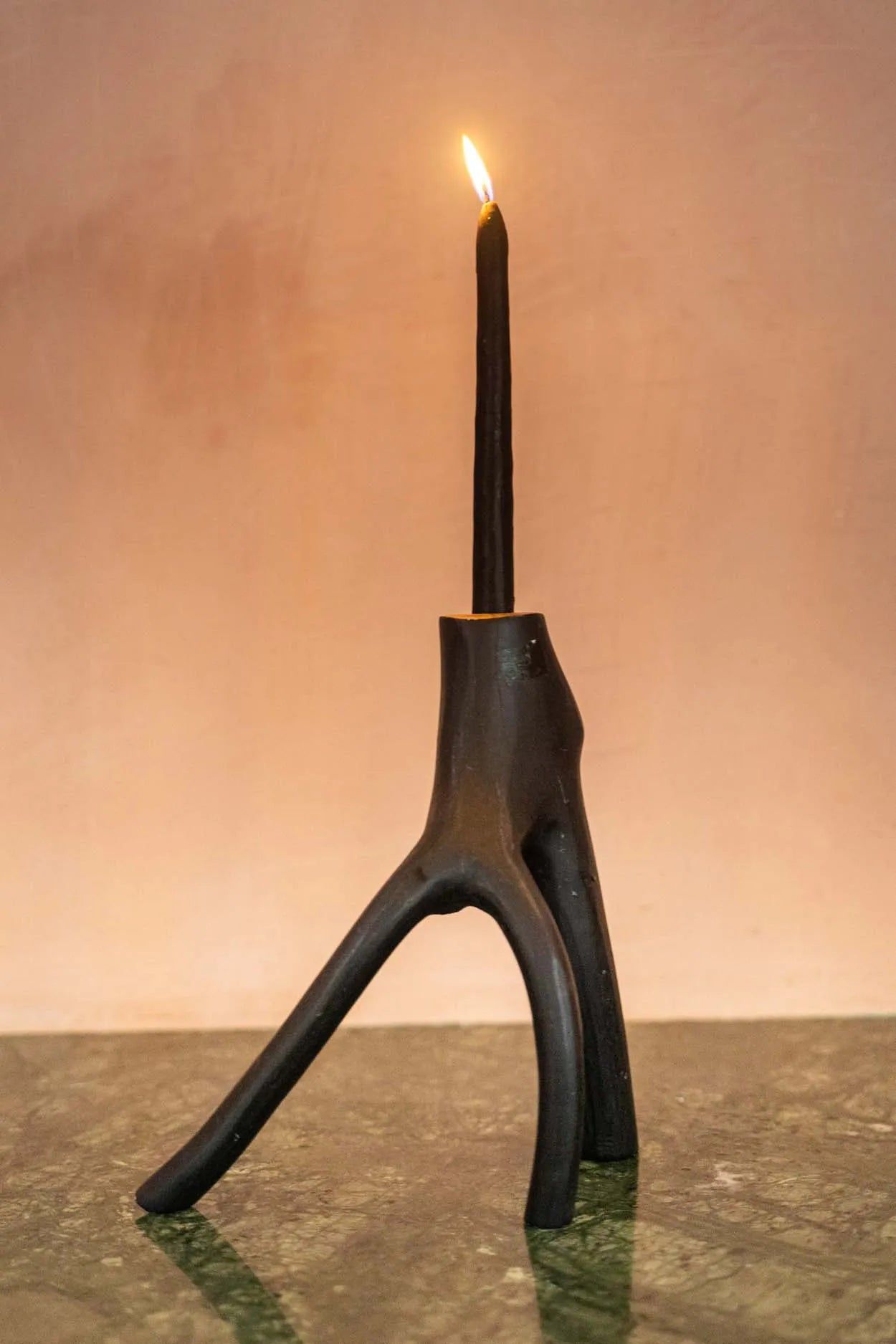 Bazarbizar-The Triple Twig Candle Holder - Black