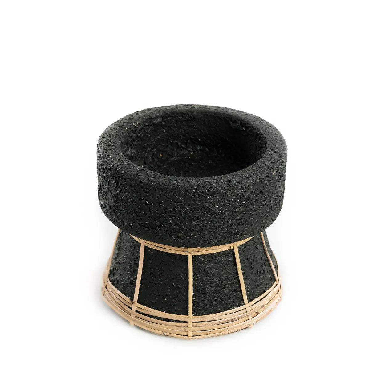 bazarbizar-The Serene Candle Holder - Black Natural - S