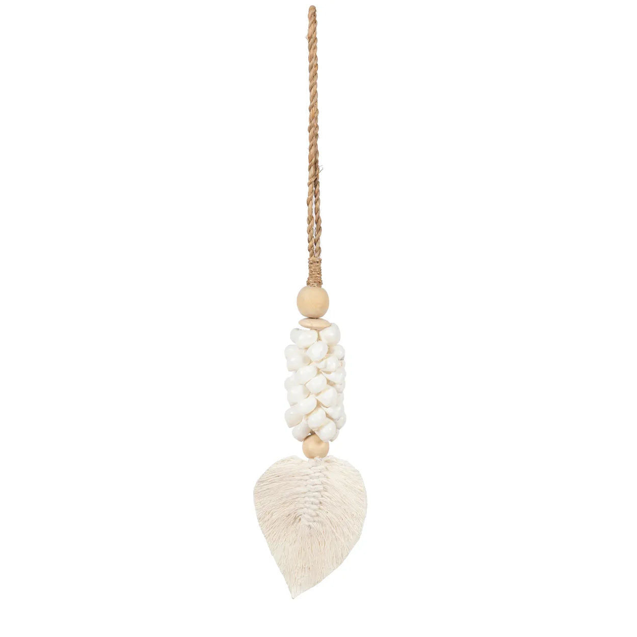 Bazarbizar- The Leaf & Shell Tassel - White