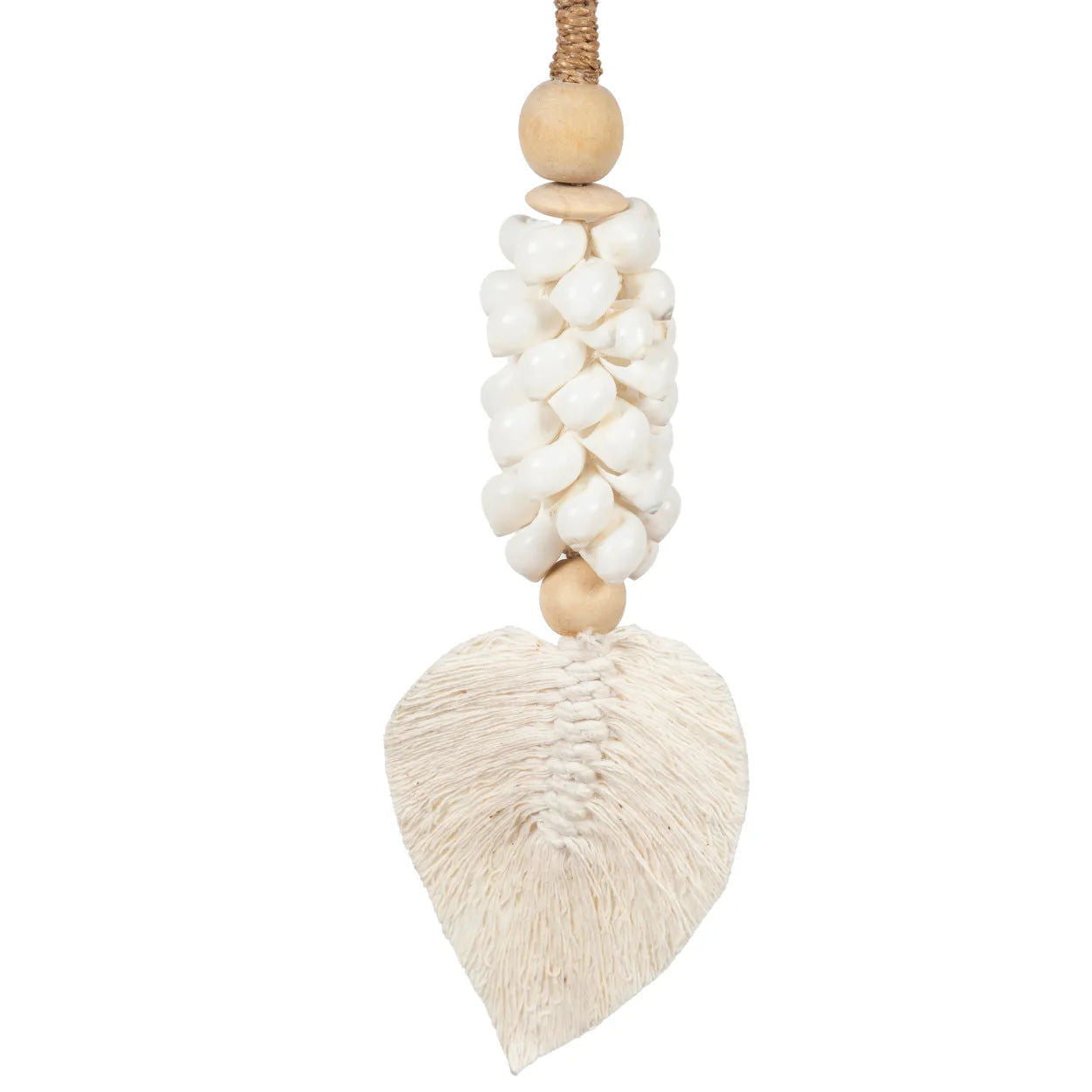 Bazarbizar- The Leaf & Shell Tassel - White