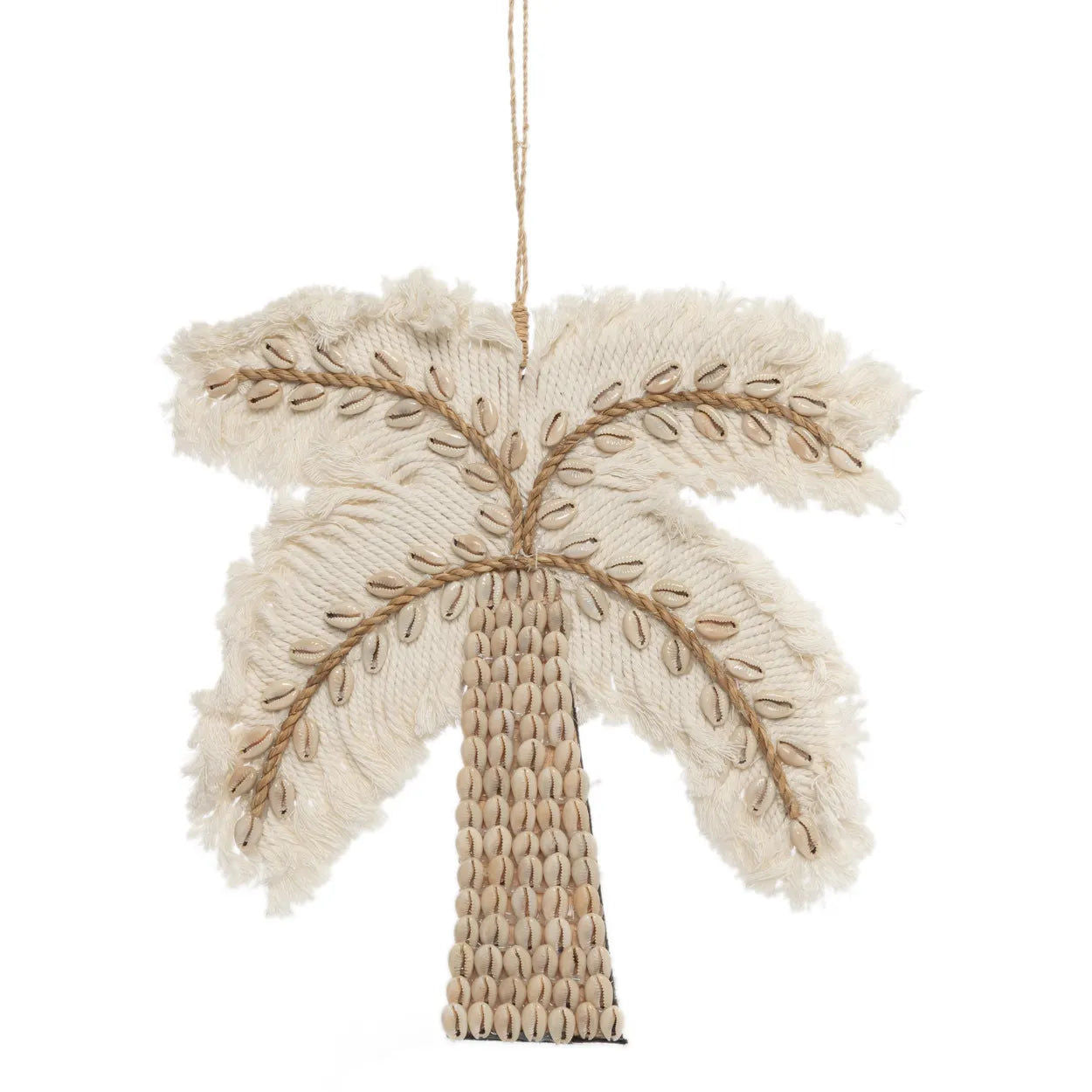 Bazarbizar-The Cotton Shell Palm Tree - White Natural