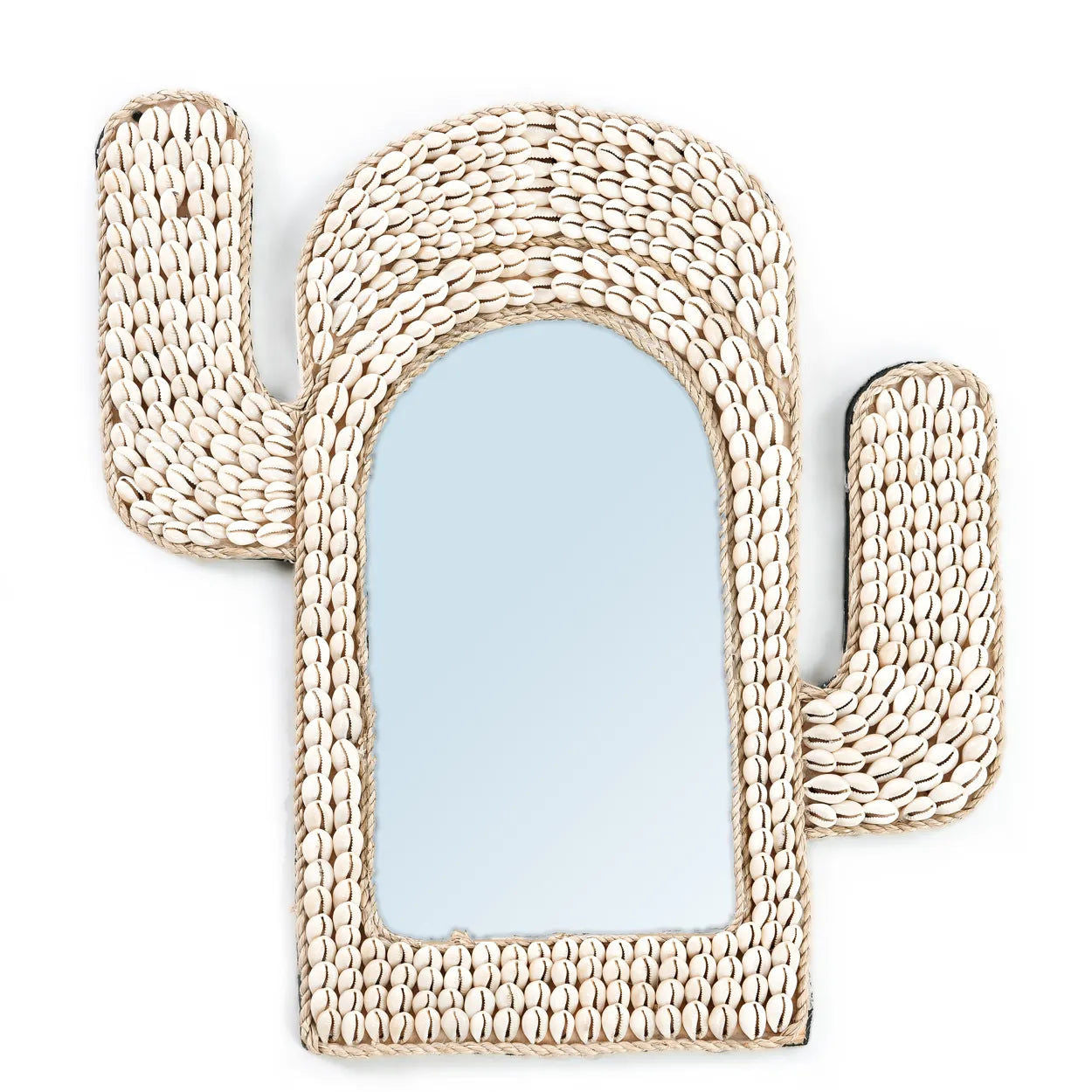 Bazarbizar-The Cactus Shell Mirror - White