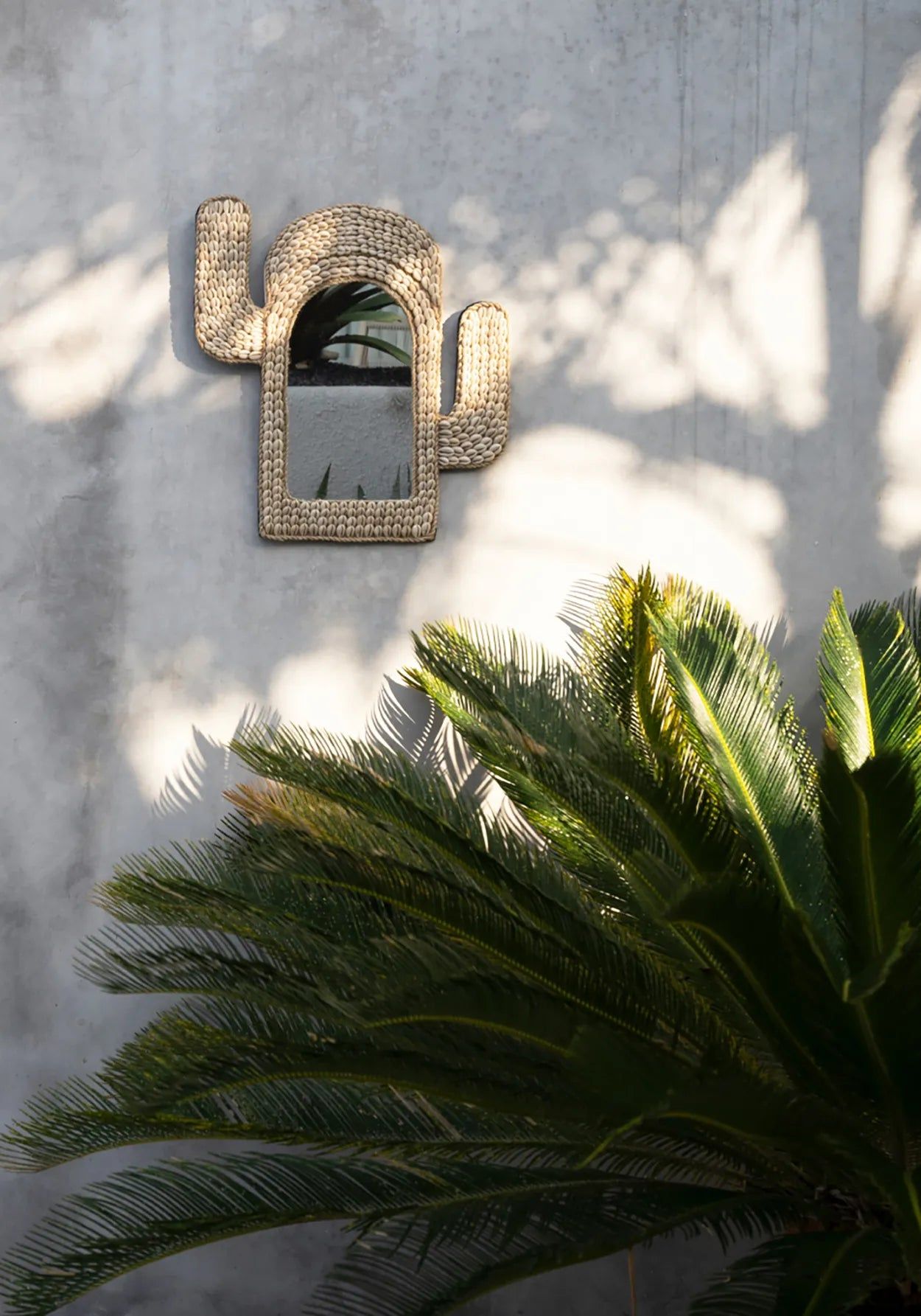 Bazarbizar-The Cactus Shell Mirror - White