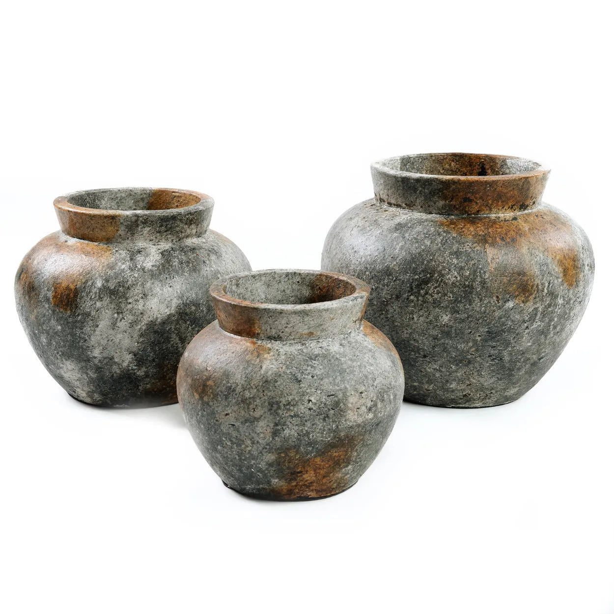 Bazarbizar-The Funky Vase - Antique Grey - L