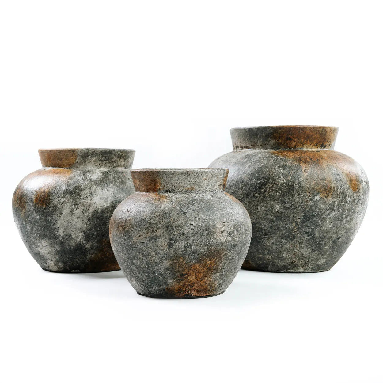 Bazarbizar-The Funky Vase - Antique Grey - L