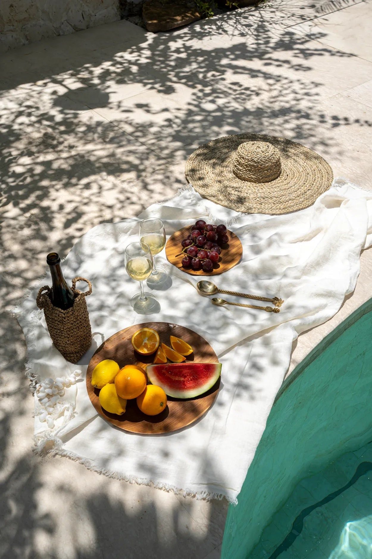 Bazarbizar-The Linen Tablecloth - White - 150x200