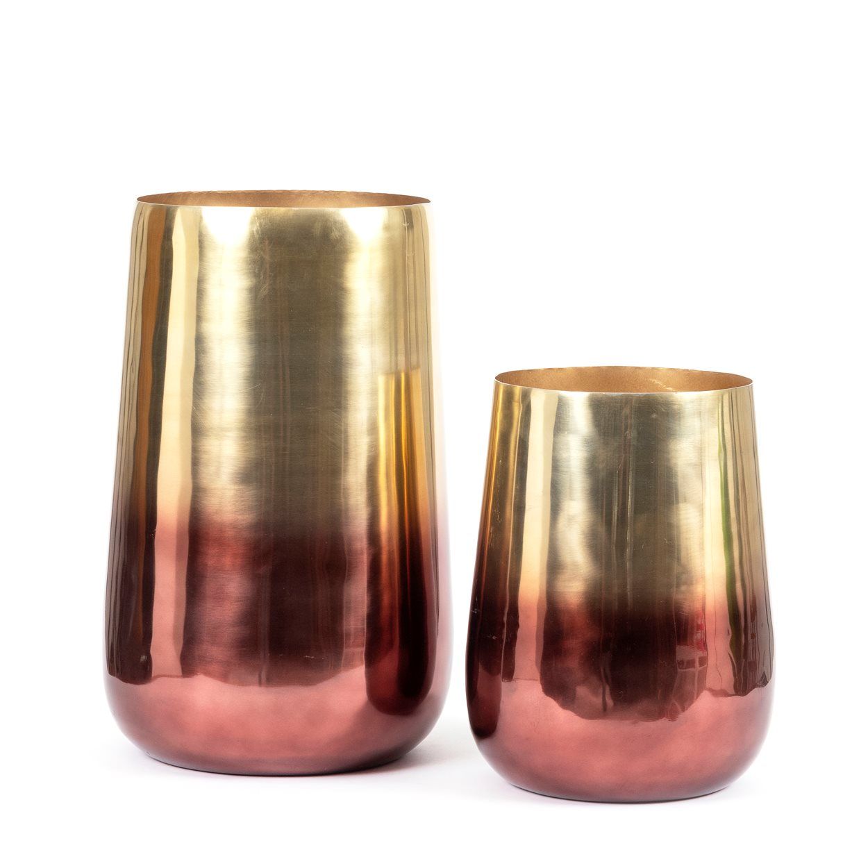 Bazarbizar-The Two Tone Brass Planter - Brass - L