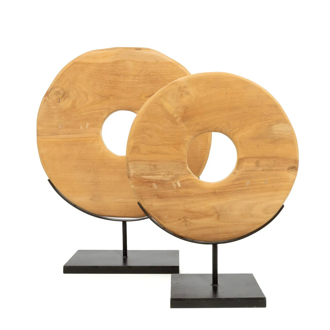 Bazarbizar- The Teak Disc on Stand - M