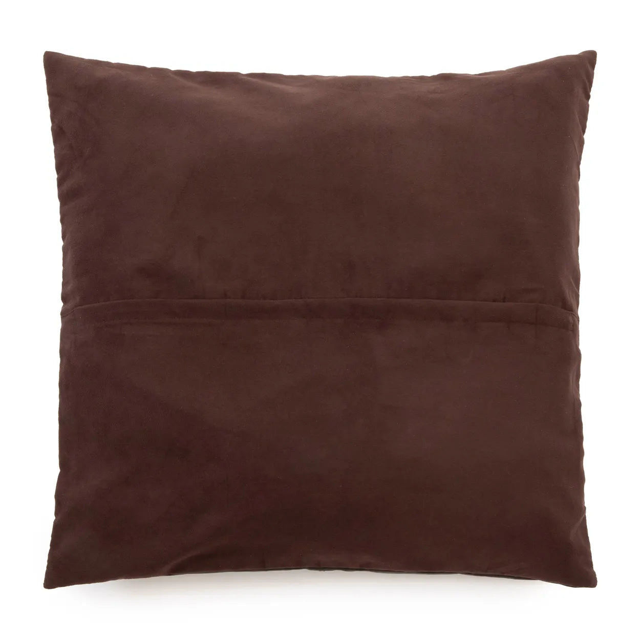 Bazarbizar-The Four Panel Leather Cushion Cover - Choco - 60x60