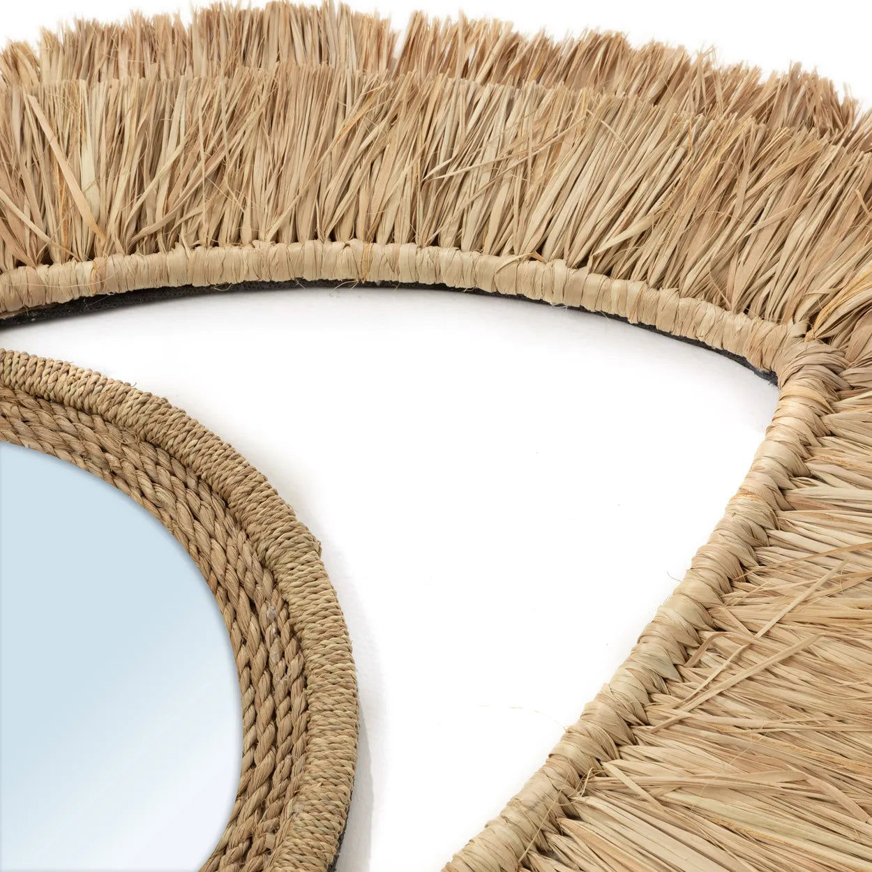 Bazarbizar-The Raffia Eye Mirror - Natural - M