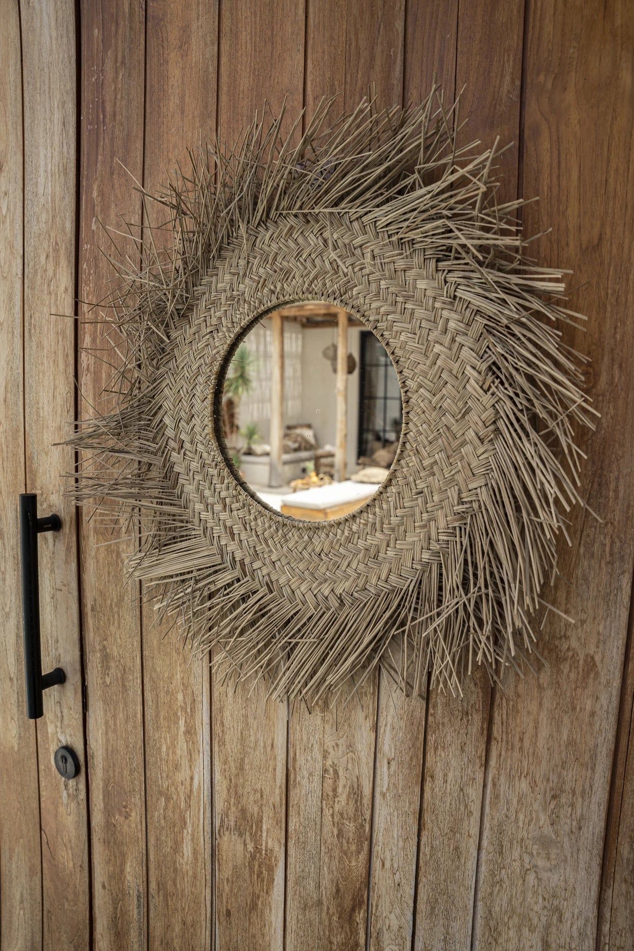 Bazarbizar-The Rotan Mirror - Natural - M