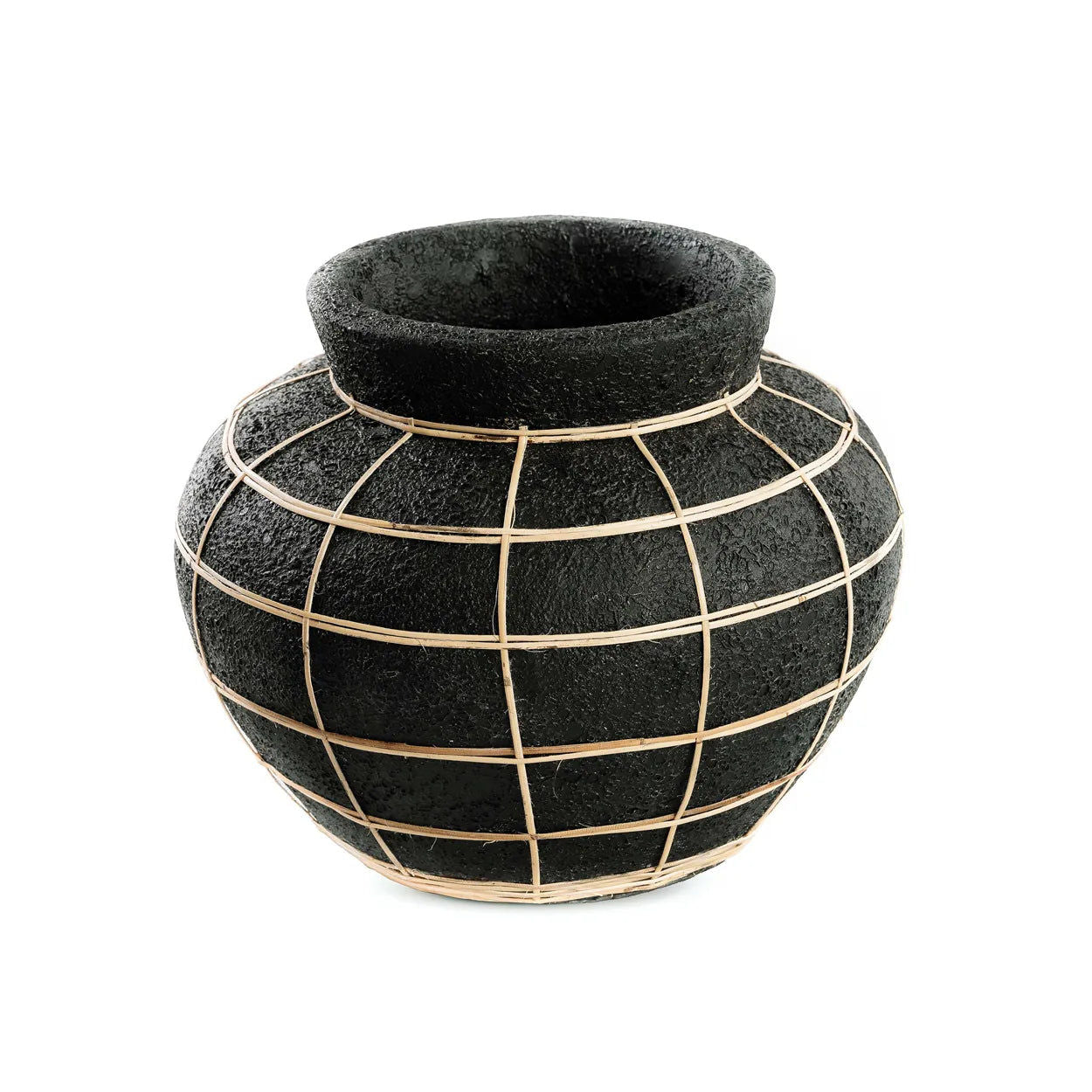 Bazarbizar-The Belly Vase - Black Natural - M