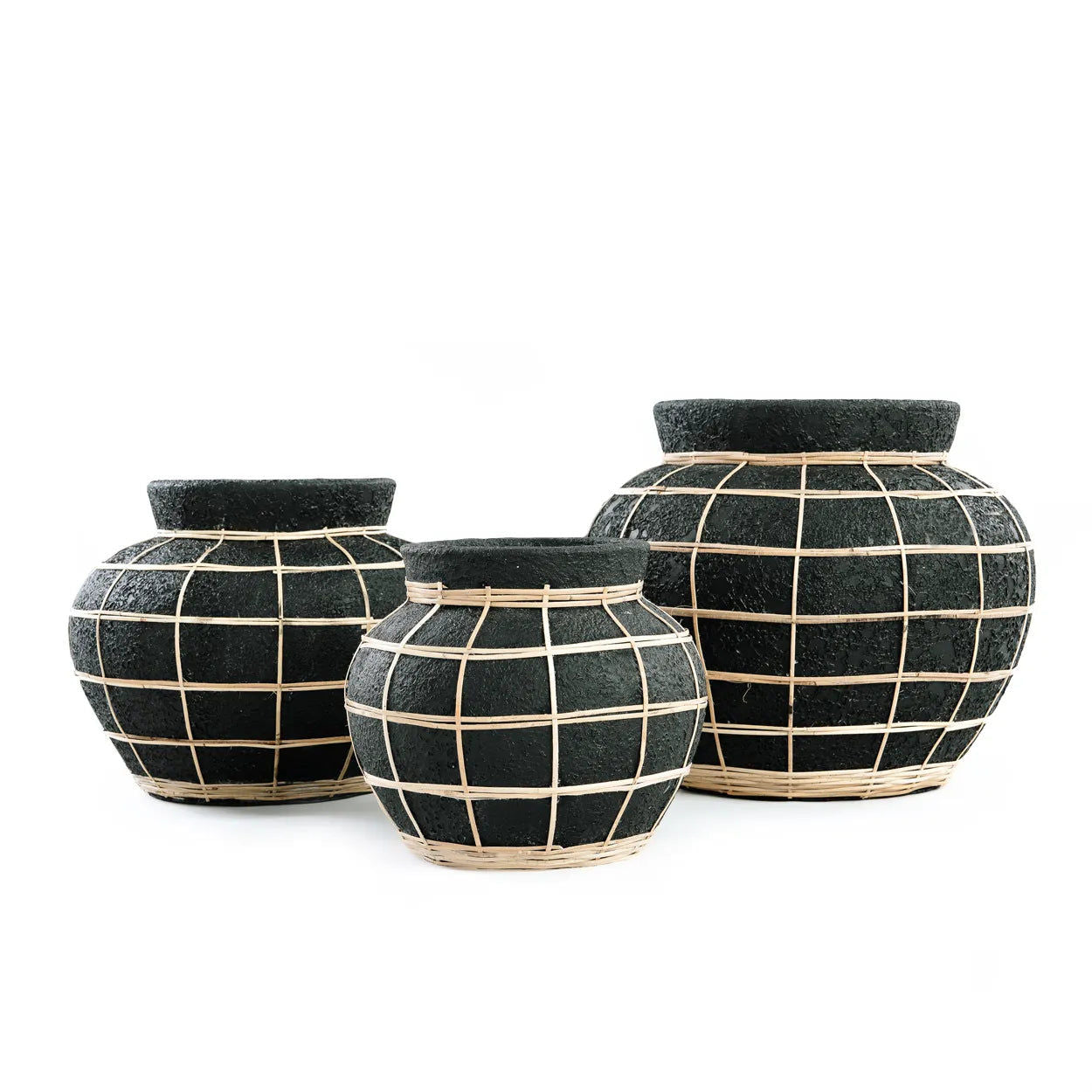 Bazarbizar-The Belly Vase - Black Natural - M