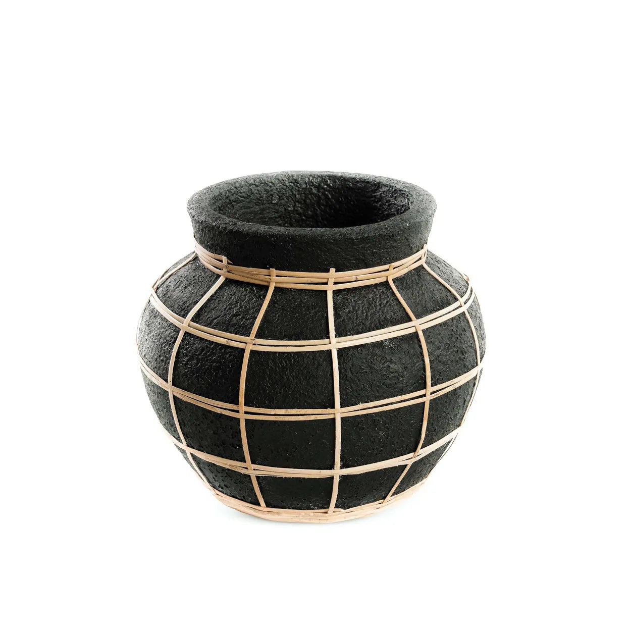 Bazarbizar-The Belly Vase - Black Natural - S