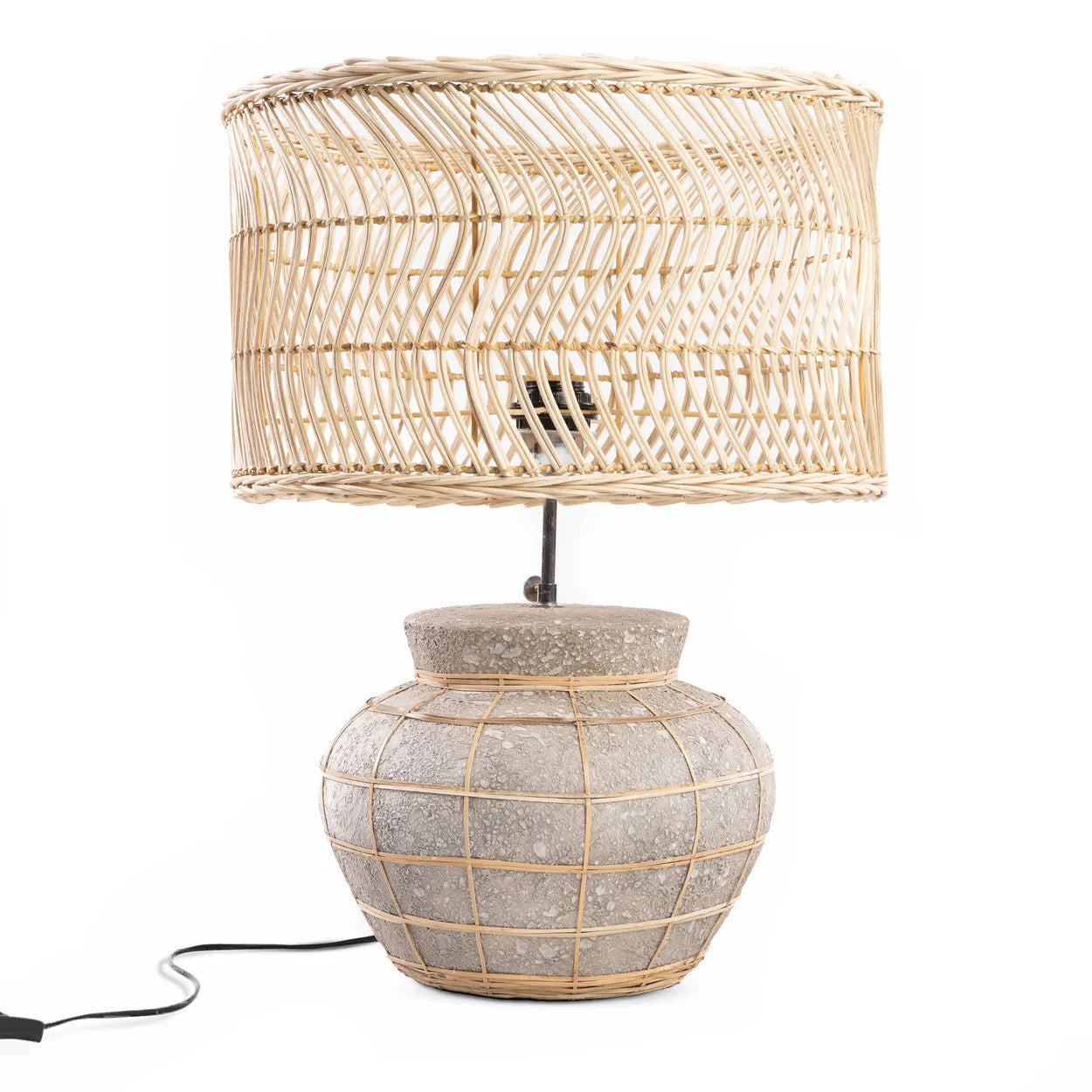 Bazarbizar-The Kythira Table Lamp - Natural Concrete