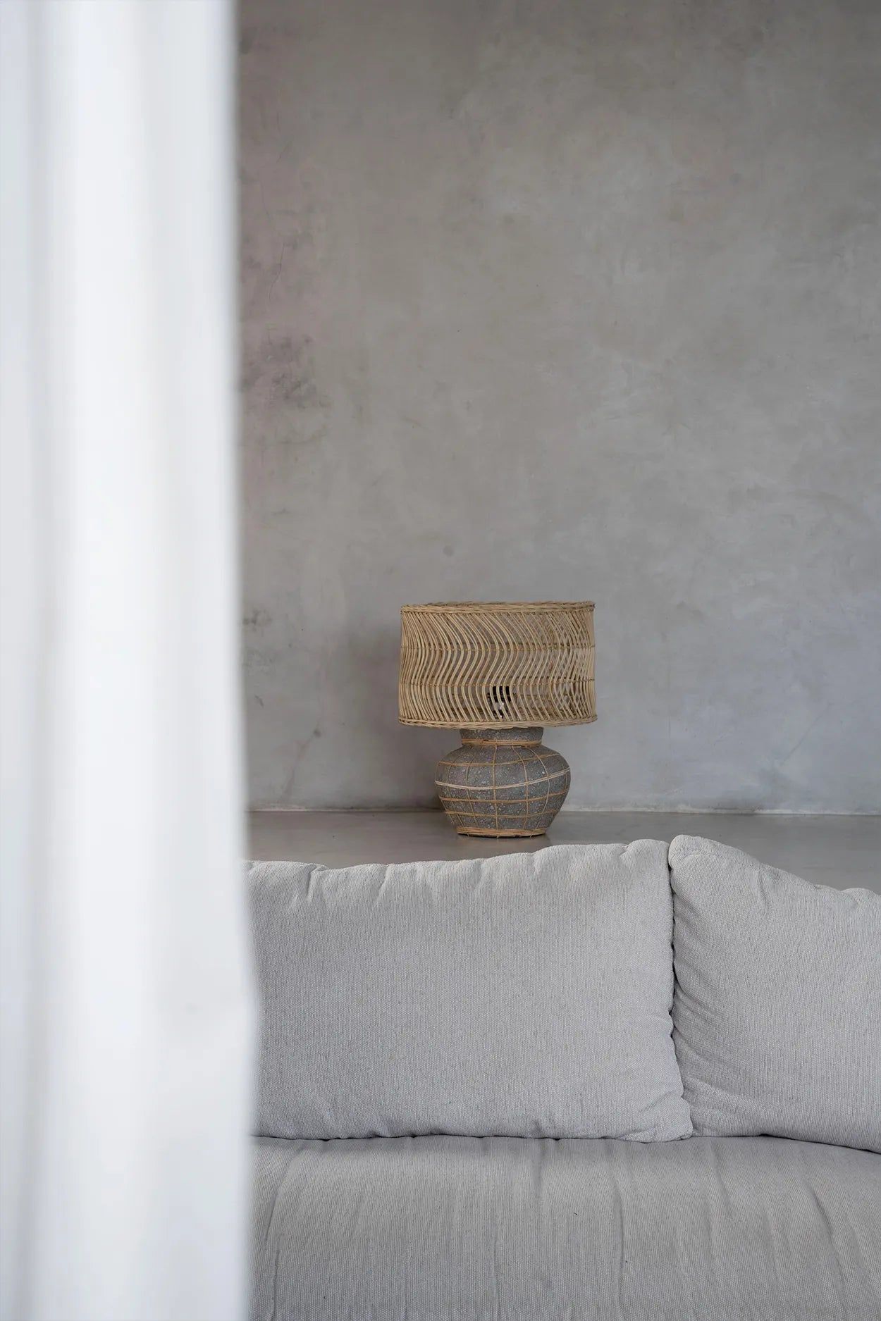 Bazarbizar-The Kythira Table Lamp - Natural Concrete