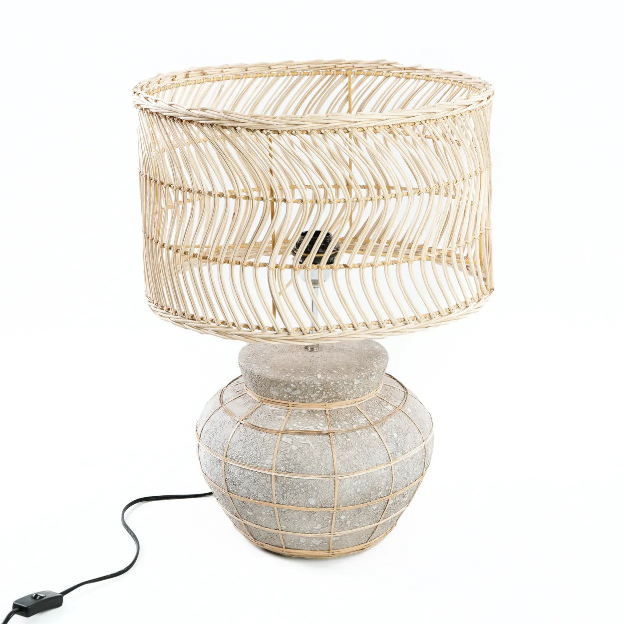 Bazarbizar-The Kythira Table Lamp - Natural Concrete