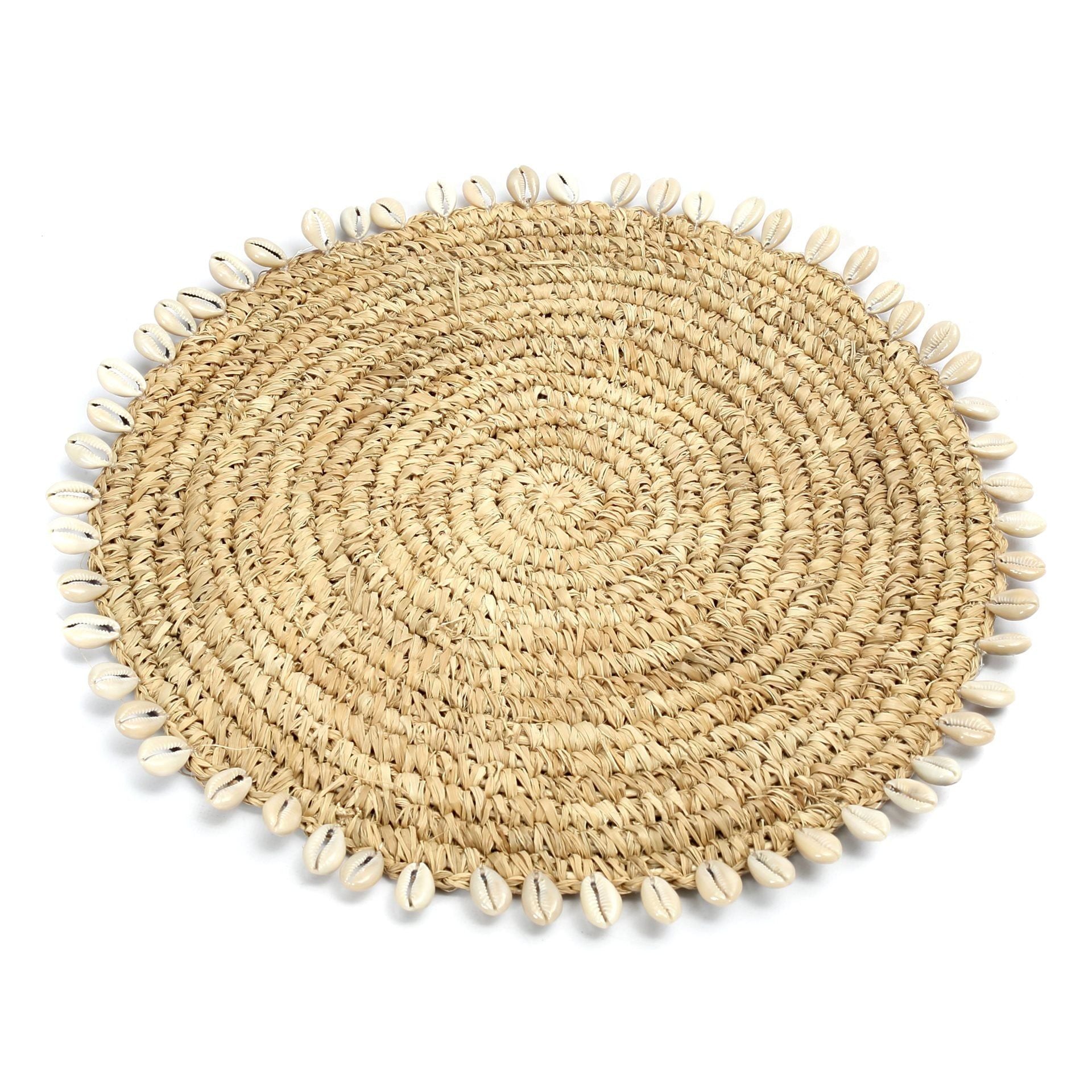 Bazarbizar-The Raffia Shell Pan Coaster