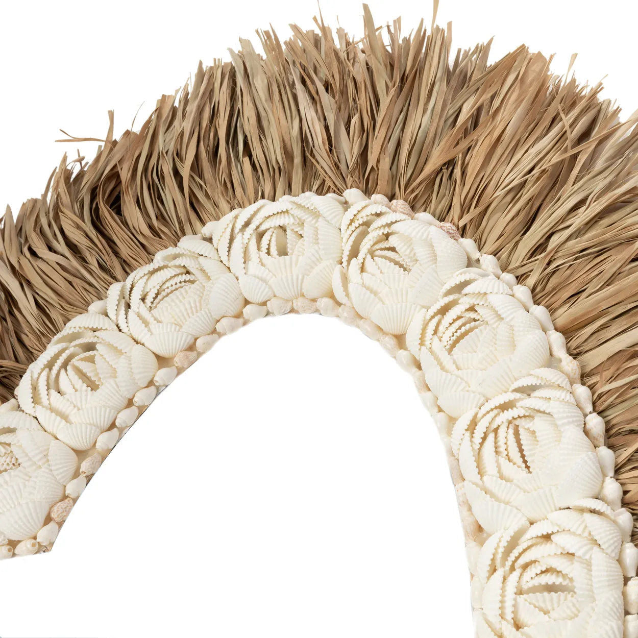 Bazarbizar- The Raffia Shell Heart - Natural White - L