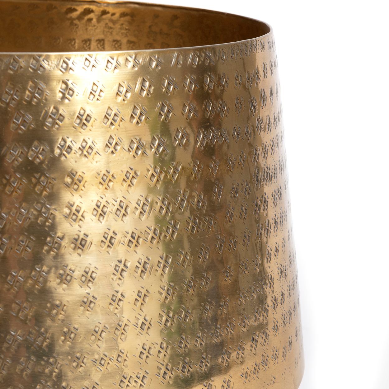 Bazarbizar-The Hammered Planter - Brass - XL