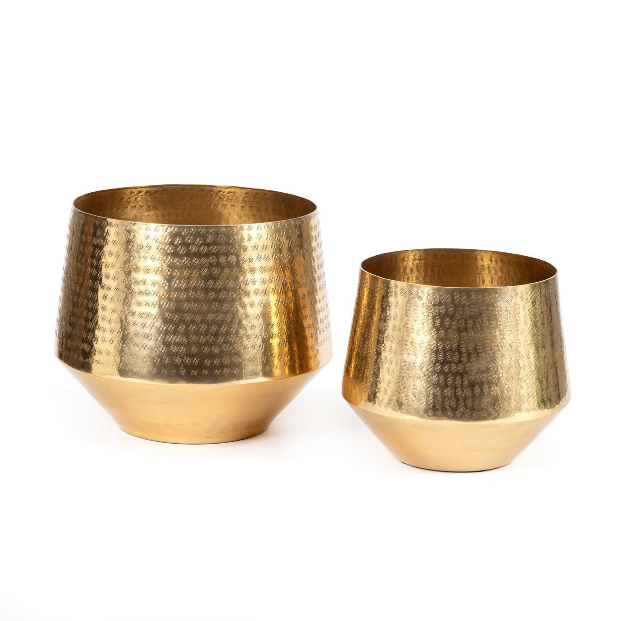 Bazarbizar-The Hammered Planter - Brass - XL