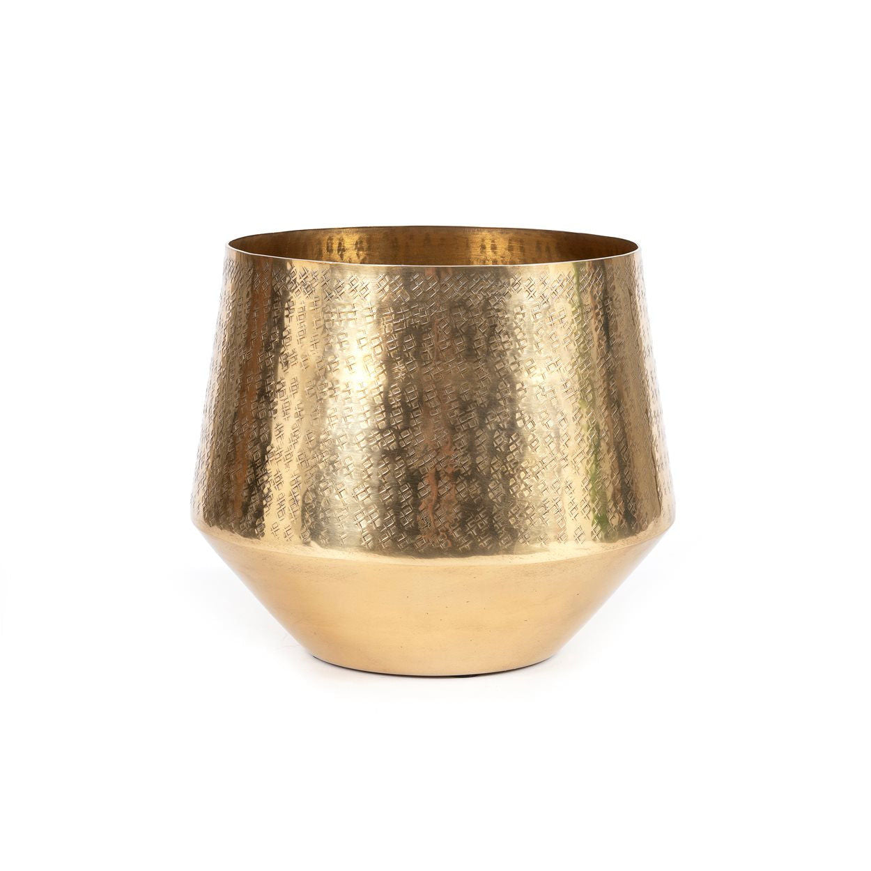 Bazarbizar-The Hammered Planter - Brass - L