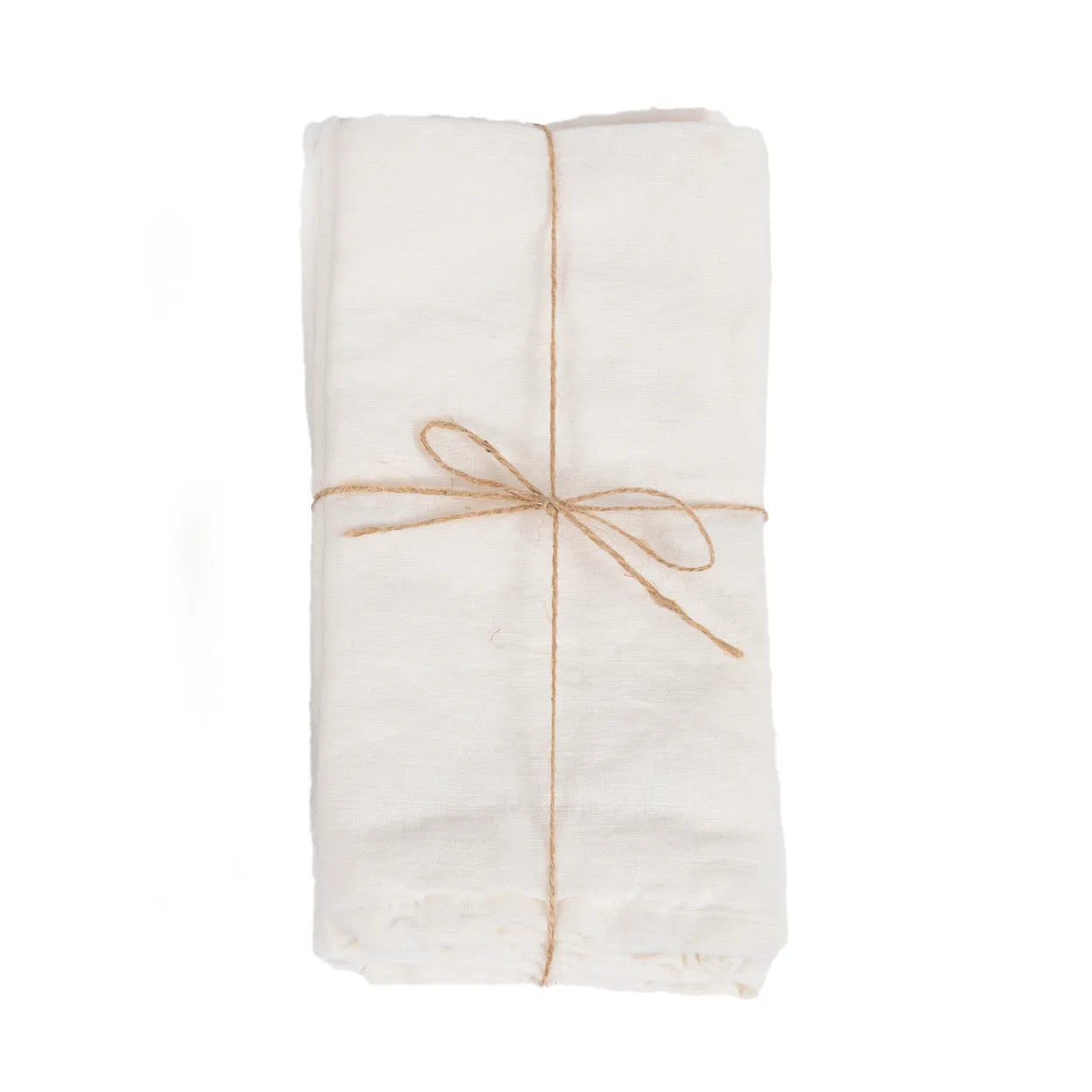 Bazarbizar-The Linen Napkin - White - Set of 4