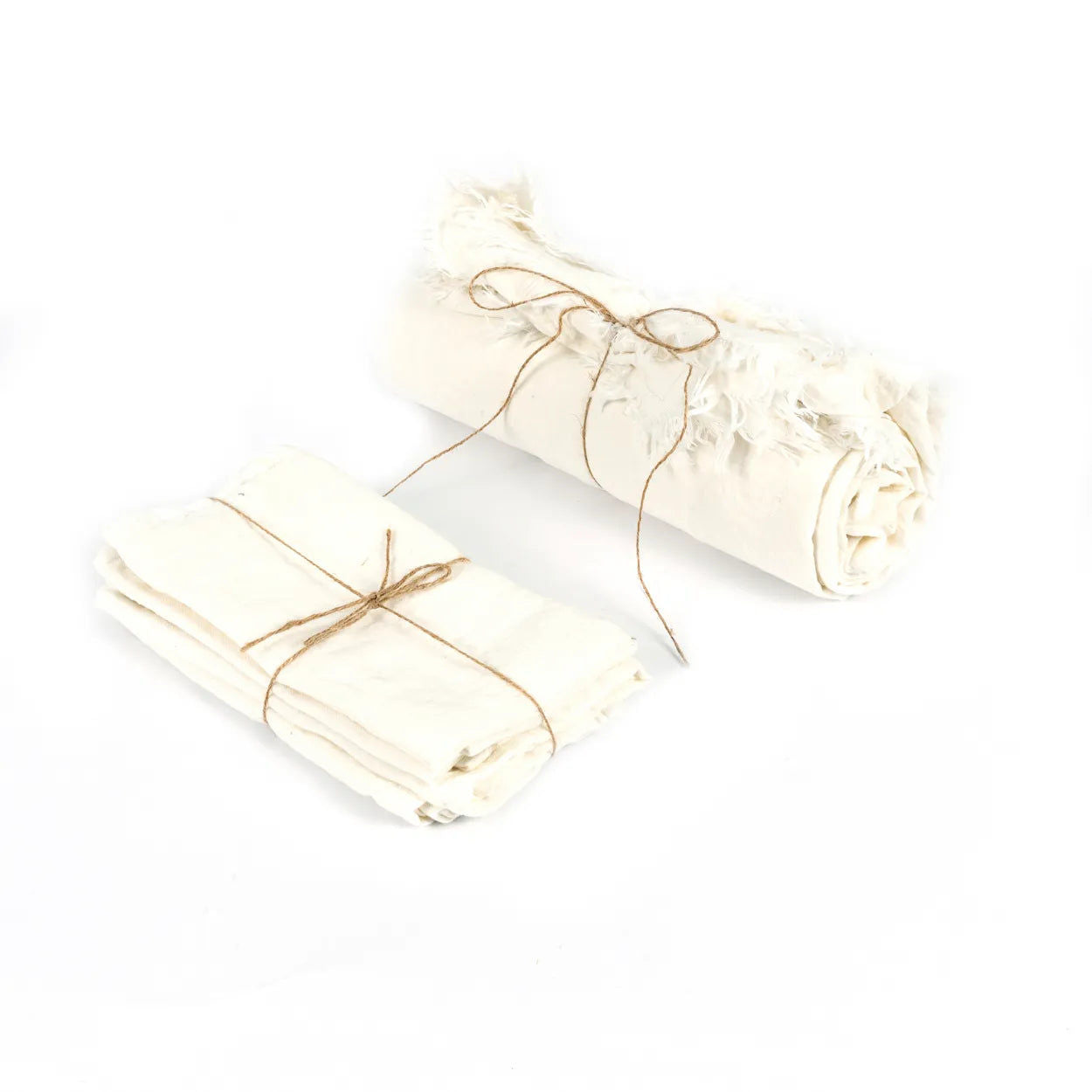 Bazarbizar-The Linen Napkin - White - Set of 4