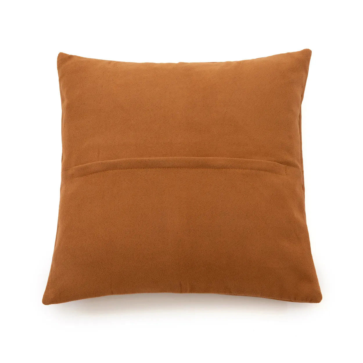 Bazarbizar-The Four Panel Leather Cushion Cover - Camel - 40x40