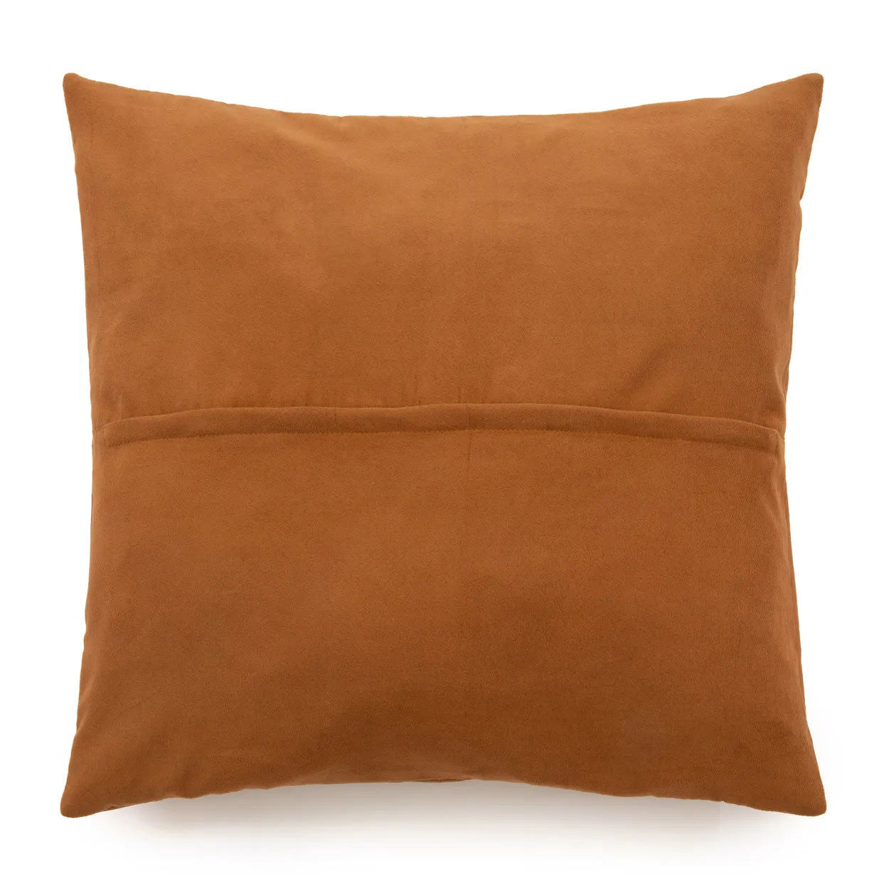 Bazarbizar-The Four Panel Leather Cushion Cover - Camel - 60x60