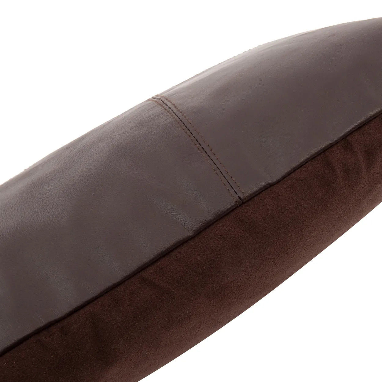 Bazarbizar- The Six Panel Leather Cushion Cover - Choco - 30x50