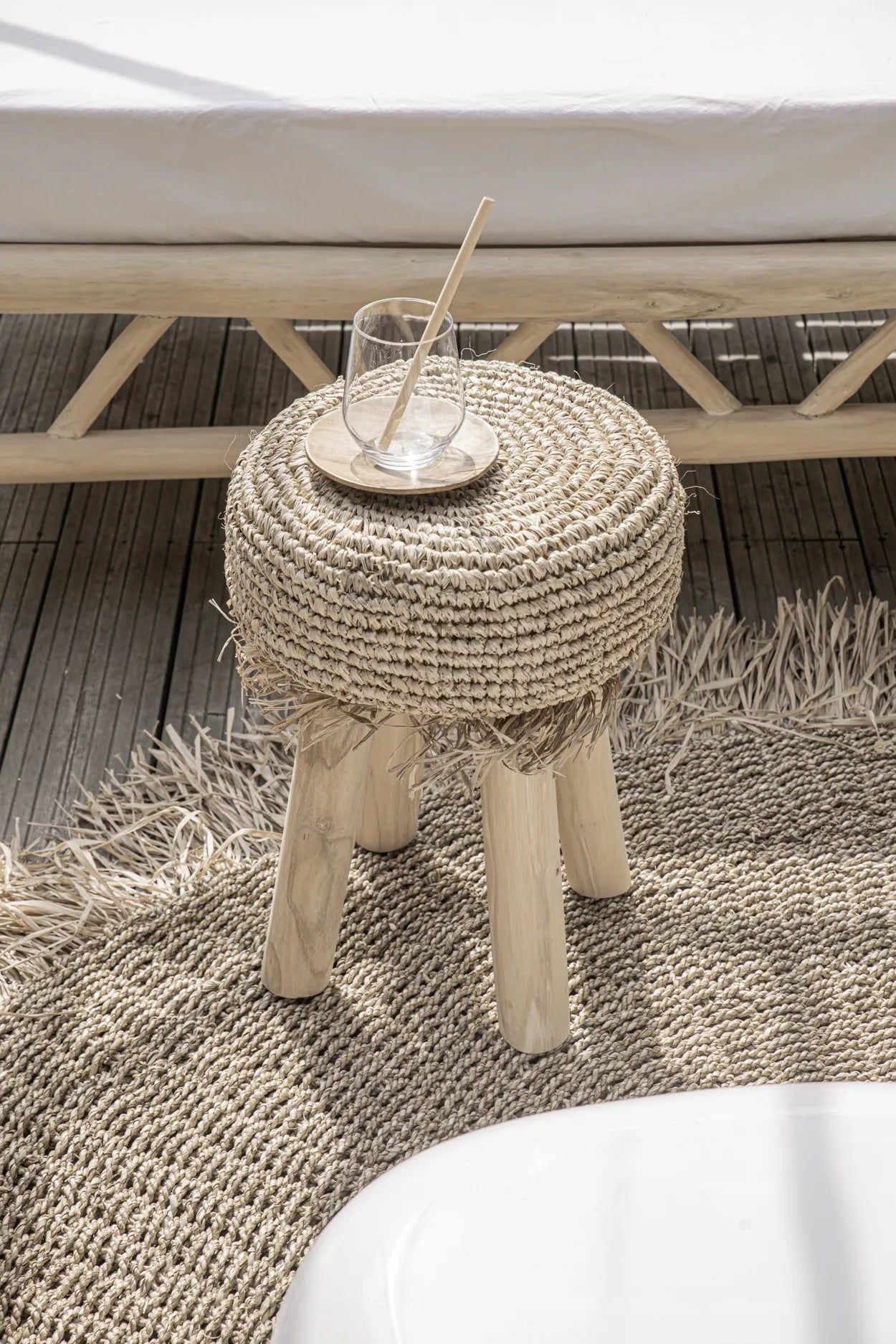 Bazarbizar- The Fringed Carpet - Natural - 150