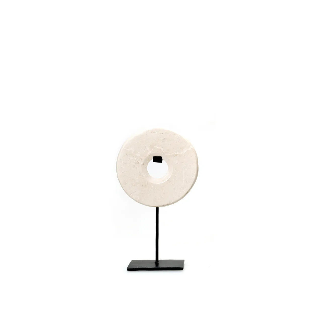 Bazarbizar-The Marble Disc on Stand - White - S