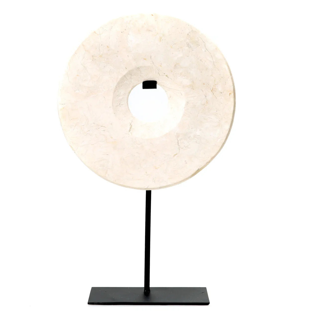 Bazarbizar-The Marble Disc on Stand - White - L