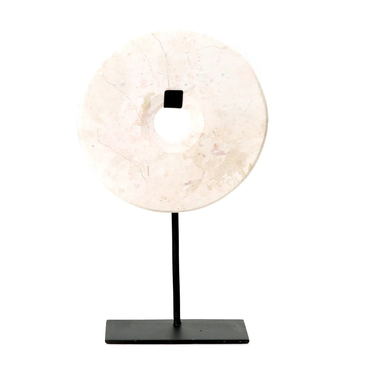 Bazarbizar-The Marble Disc on Stand - White - L