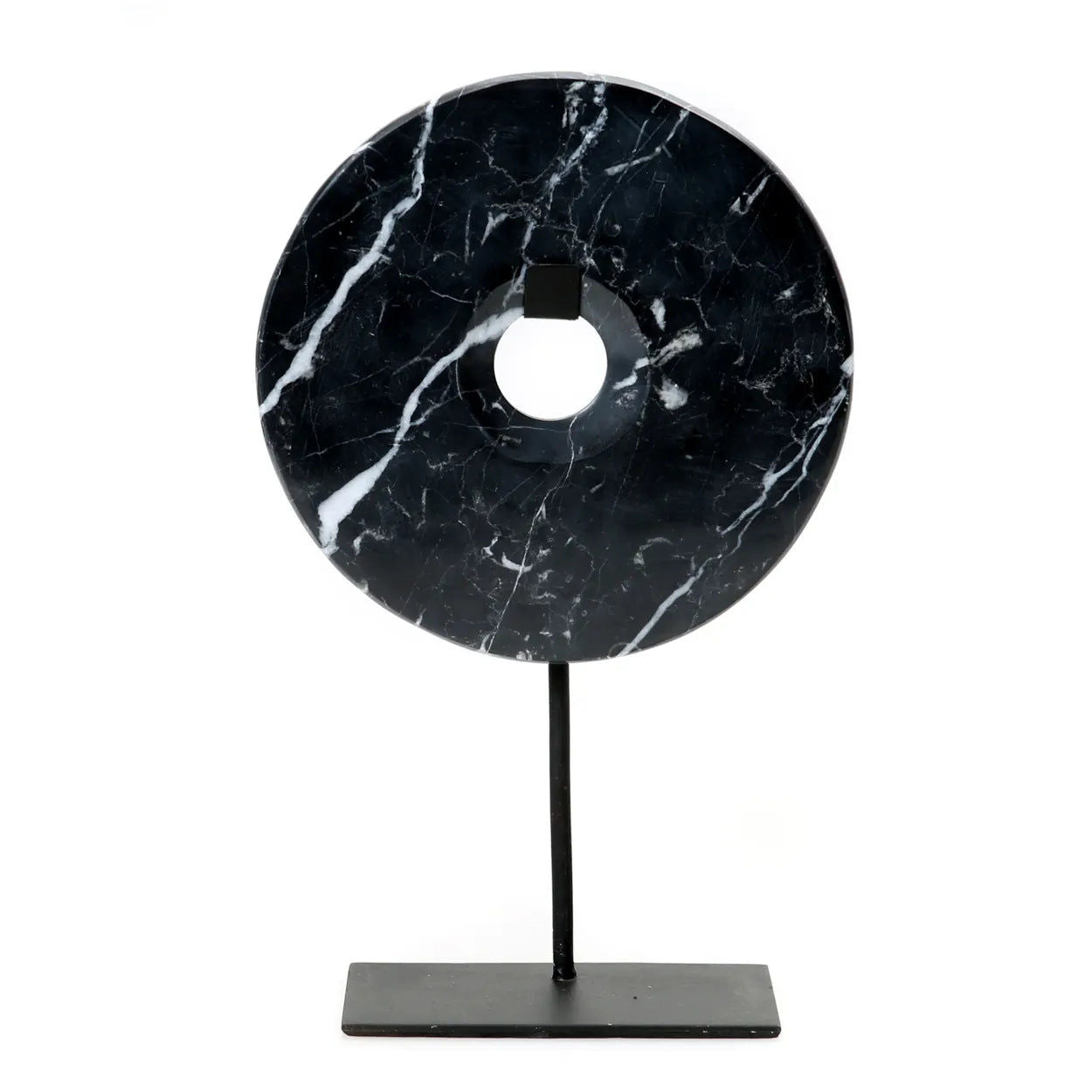 Bazarbizar-The Marble Disc on Stand - Black - L