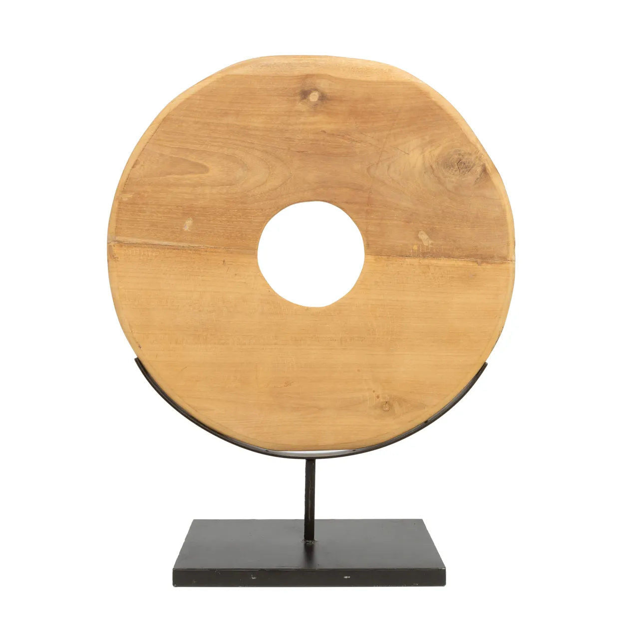 Bazarbizar-The Teak Disc on Stand - L