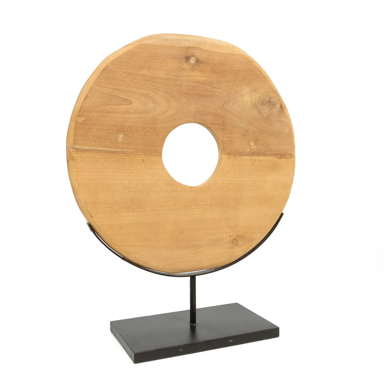 Bazarbizar-The Teak Disc on Stand - L