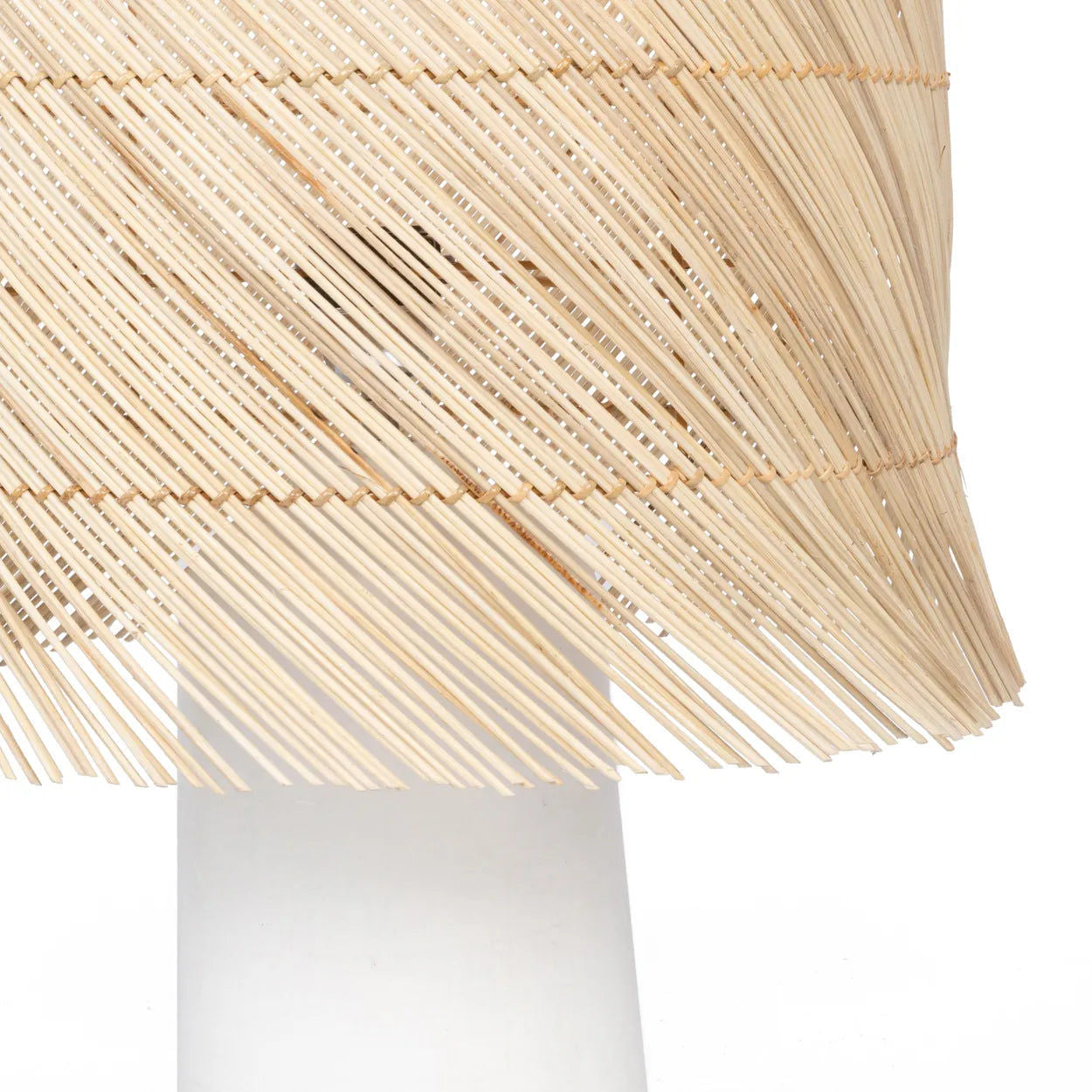 Bazarbizar-The Rattan Table Lamp - White Natural