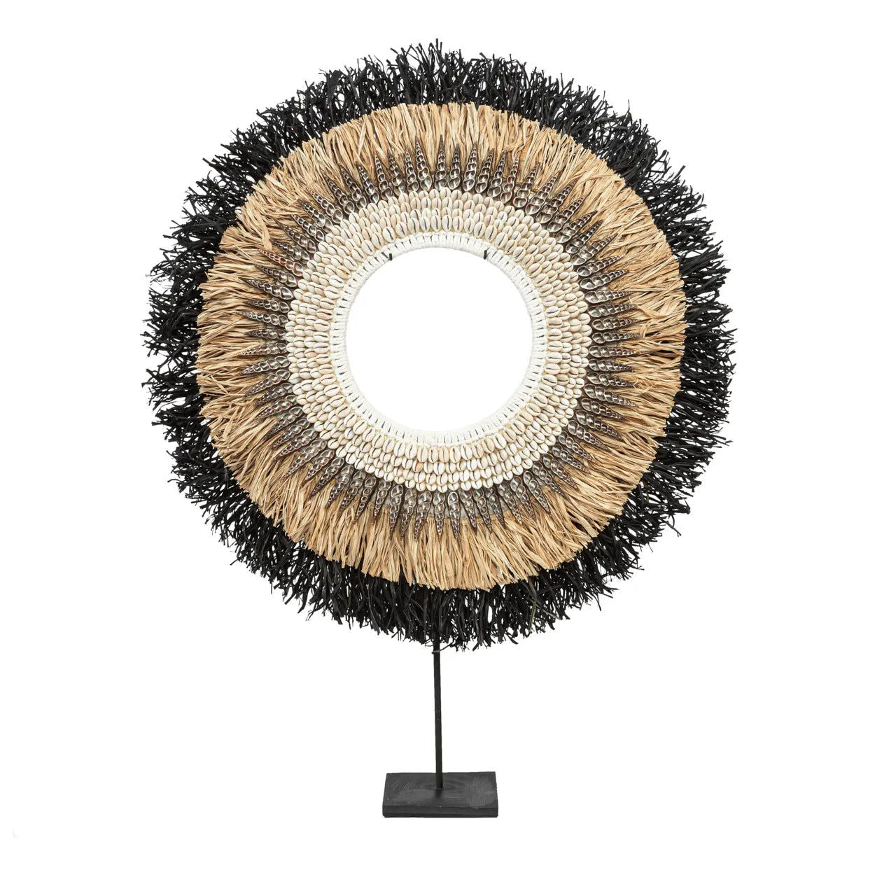 Bazarbizar-The Mojo Raffia On Stand - Natural Black - L