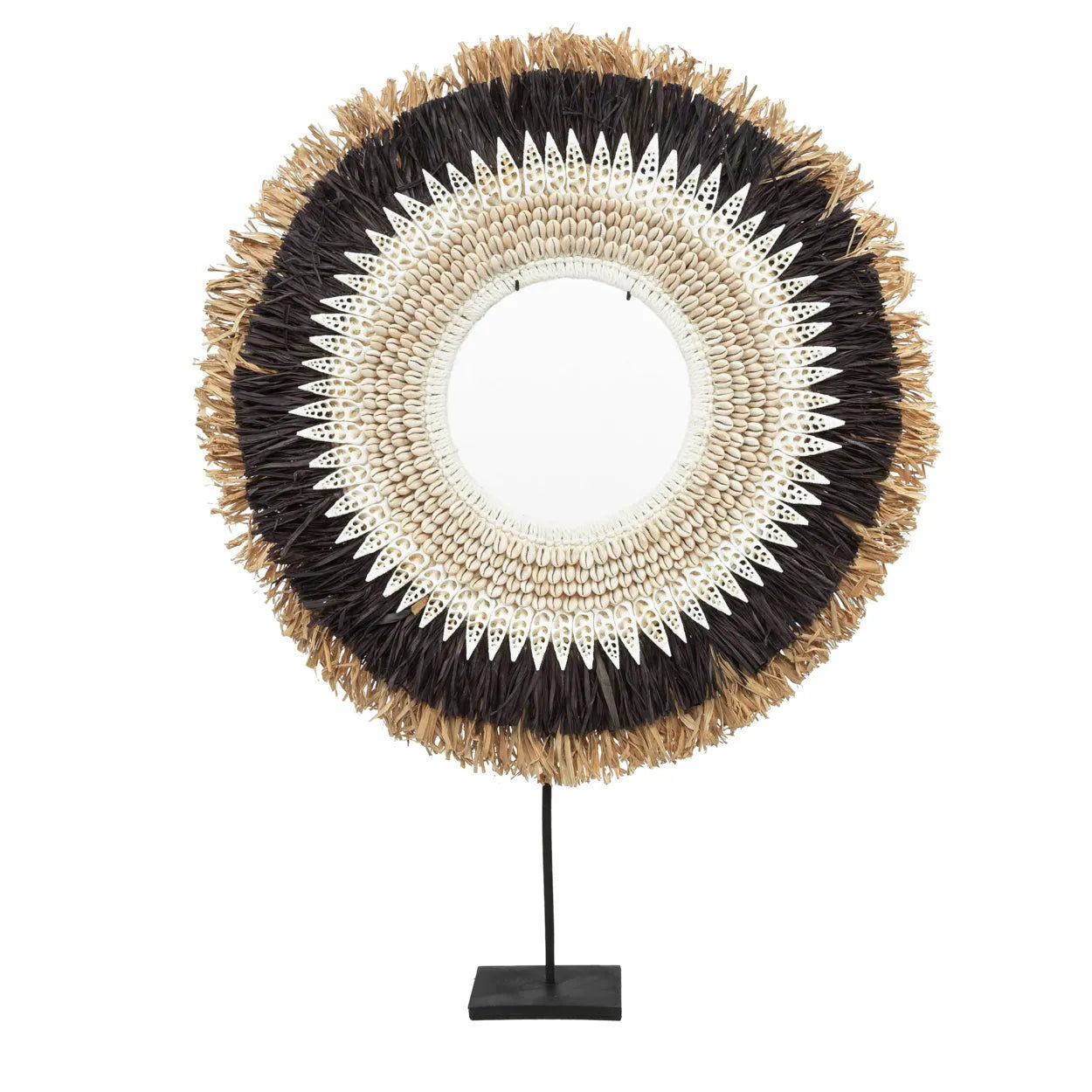 Bazarbizar-The Mojo Raffia On Stand - Black Natural - L