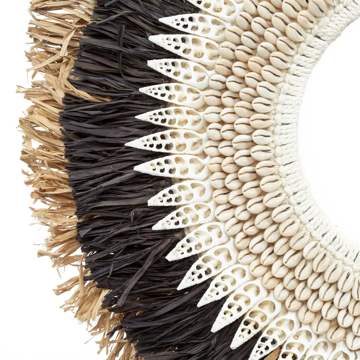 Bazarbizar-The Mojo Raffia On Stand - Black Natural - L