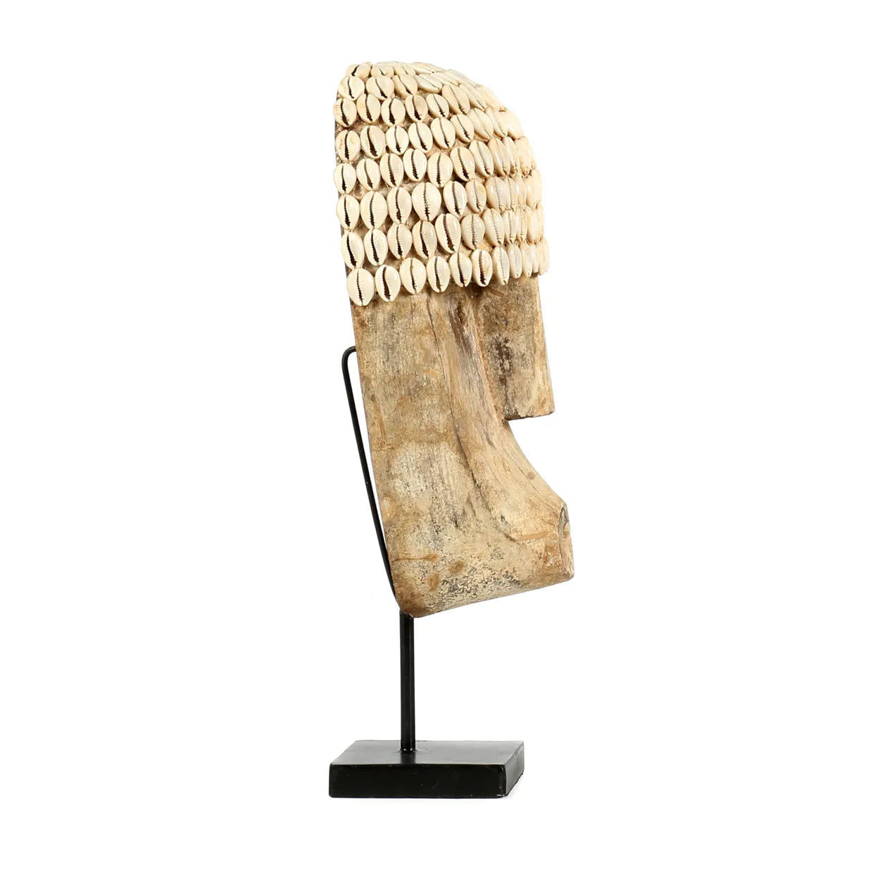 Bazarbizar-The Cowrie Mask on Stand - Medium