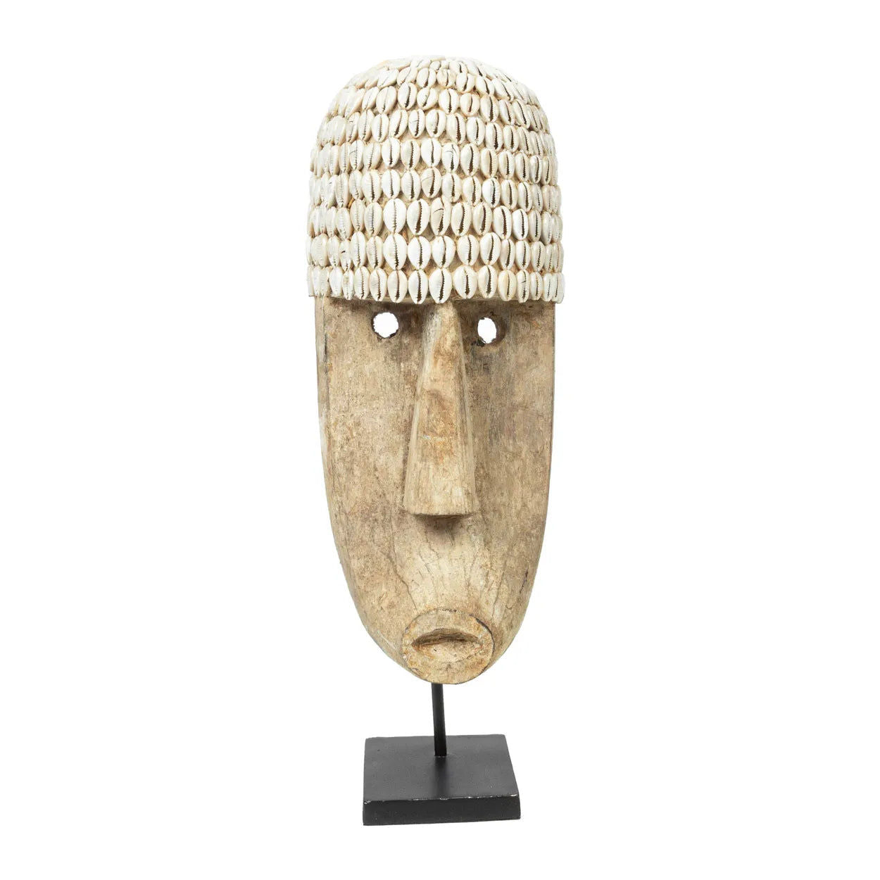 Bazarbizar-The Cowrie Mask on Stand - Large