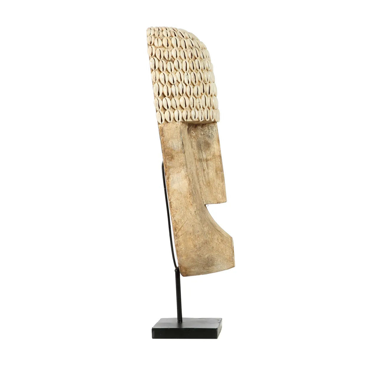 Bazarbizar-The Cowrie Mask on Stand - Large