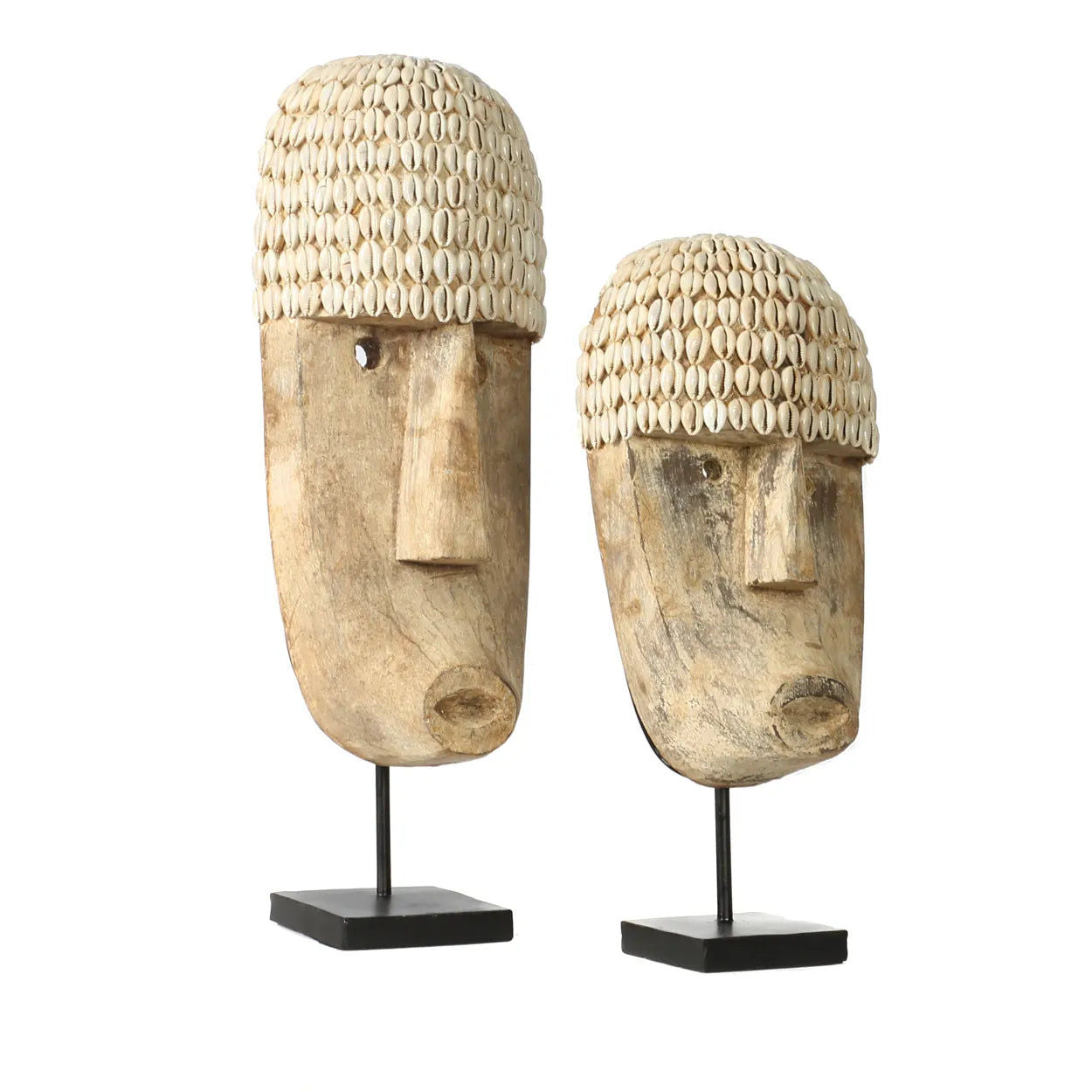 Bazarbizar-The Cowrie Mask on Stand - Large