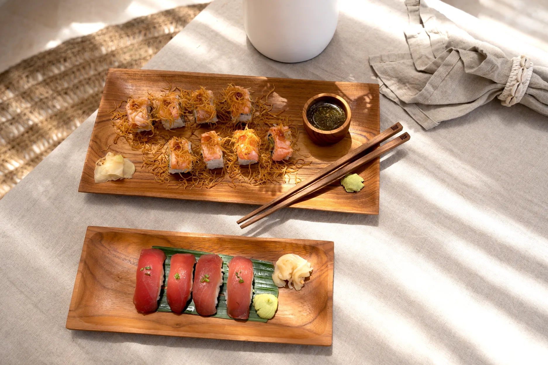 Bazarbizar-The Teak Root Sushi Plate - L